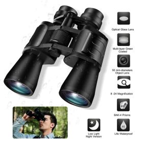 10-180X100 High-Powered Binoculars, 8-24x Magnification, 50mm Objective Lens, Low Light Night Vision, Multi-Layer Coated Aspherical Lenses 10-180X100 High-Powered Binoculars, 8-24x Magnification, 50mm Objective Lens, Low Light Night Vision, Multi-Layer Coated Aspherical Lenses