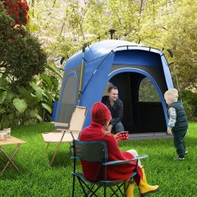 Camping Tent 4 Person Pop Up Tent Quick Setup Automatic Hydraulic Family Travel Tent w/ Windows, Doors Carry Bag Included Camping Tent 4 Person Pop Up Tent Quick Setup Automatic Hydraulic Family Travel Tent w/ Windows, Doors Carry Bag Included